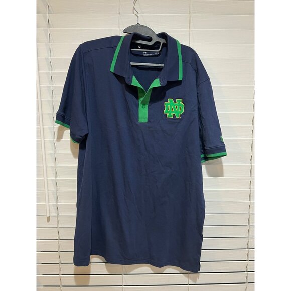 Under Armour University of Notre Dame Fighting Irish Polo Shirt - Size L - Picture 1 of 4